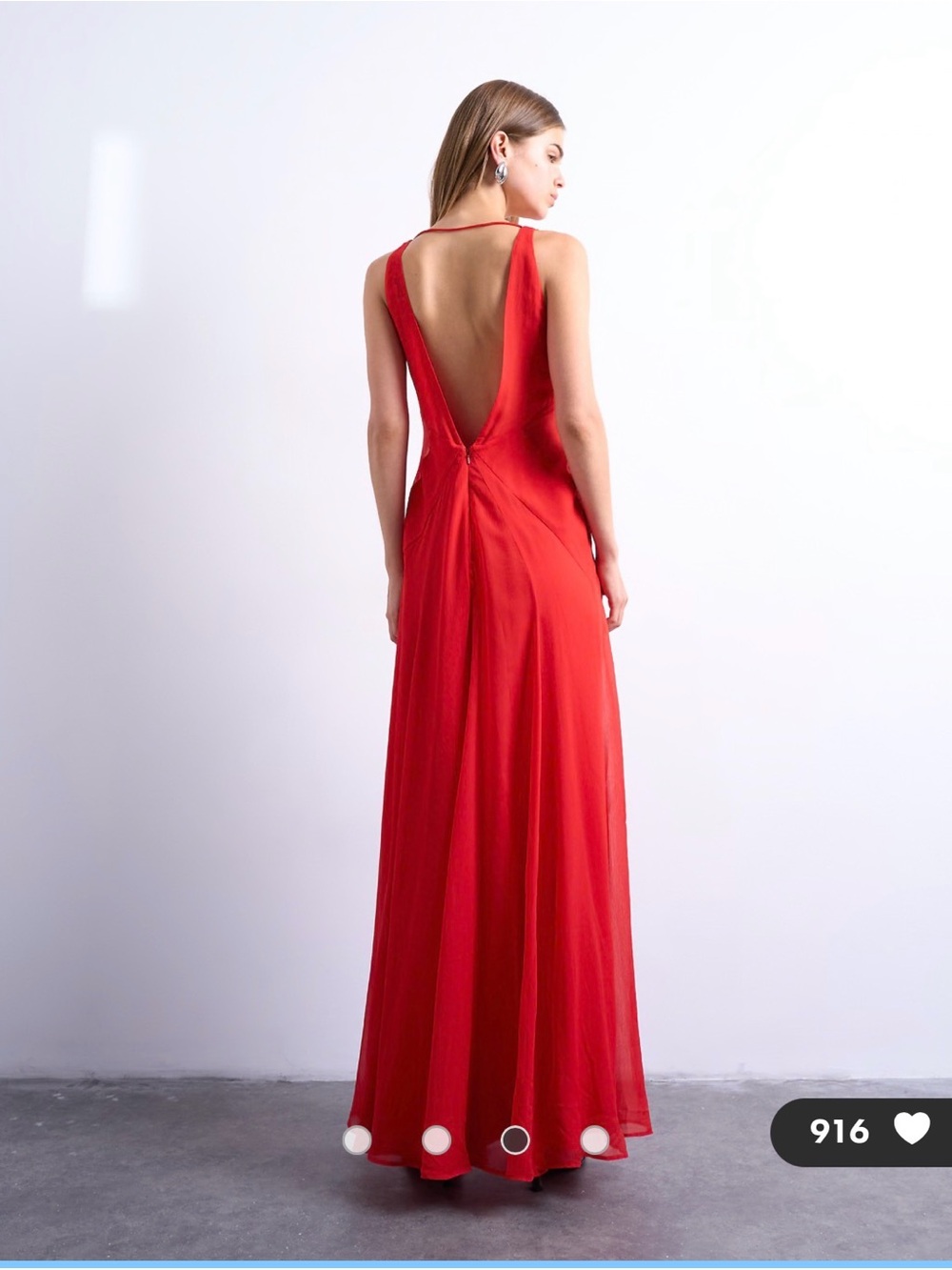 ASOS Red Backless Sleeveless Evening Dress